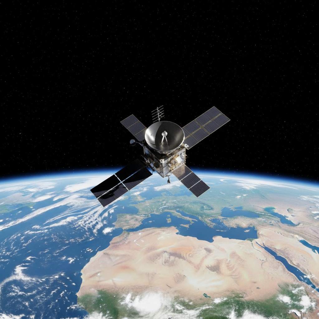 Satélite dirigido a la tierra